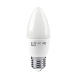Лампа светодиодная LED-СВЕЧА-VC 6Вт 230В Е27 4000Кбелый свет 480Лм IN HOME