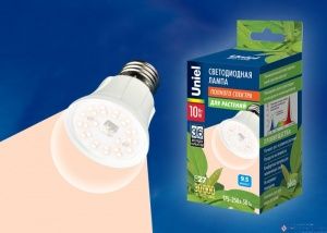 Лампа светодиодная A60 10Вт /SPFR/E27/CL 220В Е27 (для растений) UNIEL 