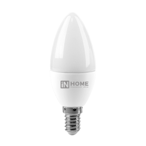Лампа светодиодная LED-СВЕЧА-VC 6Вт 230В Е14 3000Ктеплый свет480Лм IN HOME
