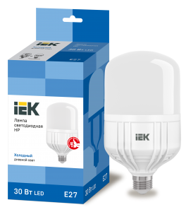 Лампа LED HP 30Вт 230В 6500К E27 IEK