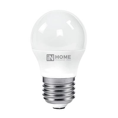 Лампа светодиодная LED-ШАР-VC 6Вт 230В Е27 4000К белый свет480Лм IN HOME