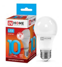 Лампа светодиодная LED-A60-VC 10Вт 230В Е27 4000К белый свет900Лм IN HOME