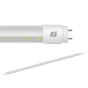 Лампа светодиодная LED-T8-П-standard 20Вт 230В G13 4000К 1620Лм 1200мм прозрачная ASD