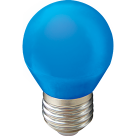 Ecola globe  LED color 5,0W G45 220V E27 Blue шар Синий матовая колба 77x45