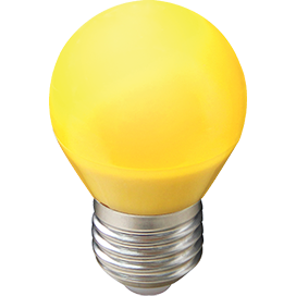 Ecola globe  LED color 5,0W G45 220V E27 Yellow шар Желтый матовая колба 77x45