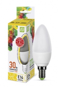 Лампа светодиодная LED-СВЕЧА 3.5Вт 220В Е14 3000К свеча