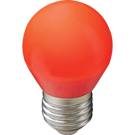 Ecola globe  LED color 5,0W G45 220V E27 Red шар Красный матовая колба 77x45