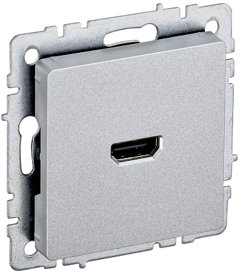 BRITE Розетка HDMI РHDMI-0-БрА алюминий IEK