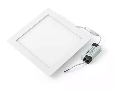 Светильник светодиодный встраиваемый 25W 2000Lm 4000К IP40, 225х225х12мм БЕЛЫЙ КВАДРАТ DEKO