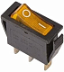 Выключатель клавишный 250V 15А (3с) ON-OFF желтый  с подсветкой  REXANT