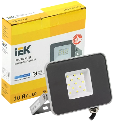 Прожектор светодиодный СДО 07-10 IP65 серый IEK