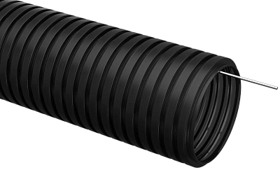Труба гофрированная ПНД d=40мм с зондом черная (15м) IEK