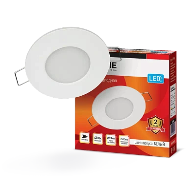 Панель LED RLP-eco встр 3Вт 230В 4000К 240Лм 90/80мм БЕЛАЯ IP40 IN HOME