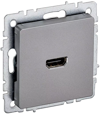 BRITE Розетка HDMI РHDMI-0-БрС сталь IEK