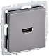 BRITE Розетка HDMI РHDMI-0-БрС сталь IEK