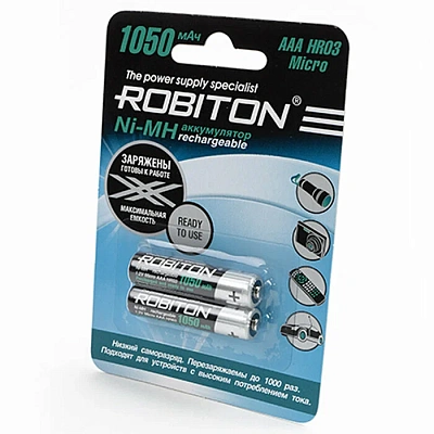Аккумулятор ROBITON R03  BL2/50  1050mAh