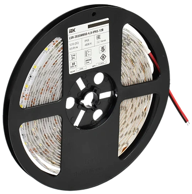 Лента светодиодная 5м LSR-2835NW60-4,8-IP65-12В IEK