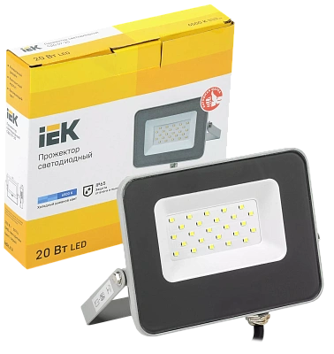 Прожектор светодиодный СДО 07-20 IP65 серый IEK