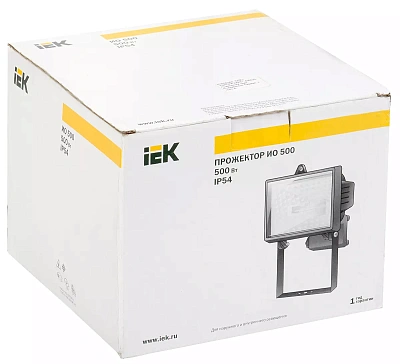 Прожектор галогенный ИО500 IP54 черный IEK