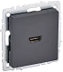 BRITE Розетка HDMI РHDMI-0-БрГ графит IEK