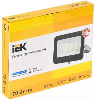 Прожектор светодиодный СДО 07-70 IP65 серый IEK