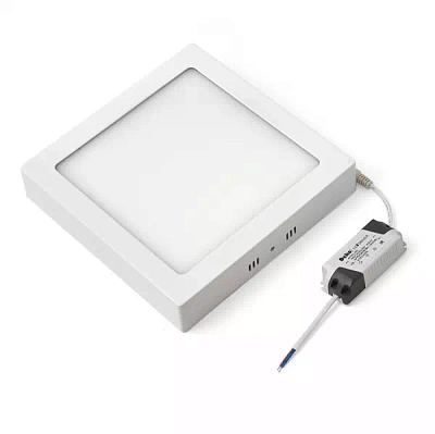 Светильник светодиодный накладной 25W 2000Lm 3000-3500К IP40, БЕЛЫЙ КВАДРАТ DEKO