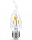 Лампа светодиодная LED-СВЕЧА НА ВЕТРУ-deco 5Вт 230В Е27 3000К 450Лм прозрачная IN HOME