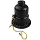 Ecola base Патрон с кольцом и выключателем на цепочке карболит E27 Черный
