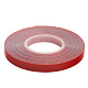 Скотч акриловый двусторонний 0,8*9 мм, длина 5м, прозрачный , красная подложка ,INTP5-0809-5