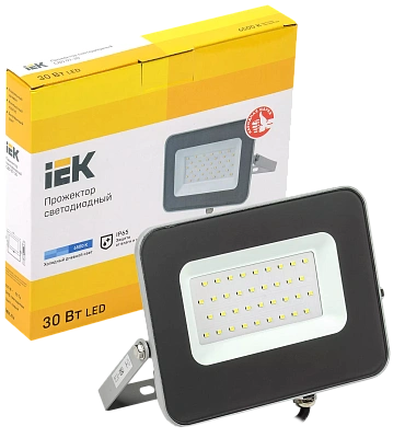 Прожектор светодиодный СДО 07-30 IP65 серый IEK