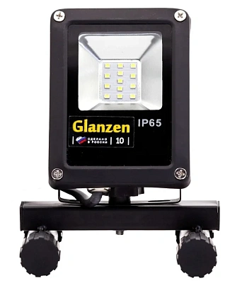 Прожектор светодиодный переносной 10Вт 900Лм 6000К IP65  GLANZEN