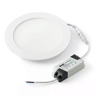 Светильник светодиодный встраиваемый 20W 1600Lm 4000-4500К IP40, 174х12мм БЕЛЫЙ КРУГ DEKO