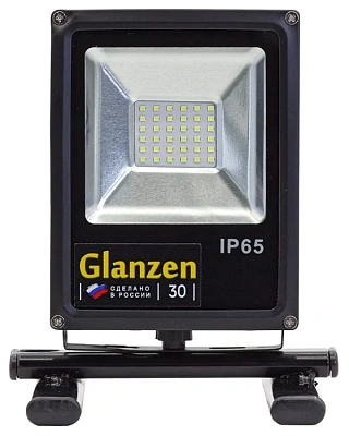 Прожектор светодиодный переносной 30Вт 2400Лм 6000К IP65  GLANZEN