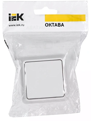 OKTAVA Выключатель 1-клавишный для открытой установки 10А ВС20-1-0-ОБ белый IEK
